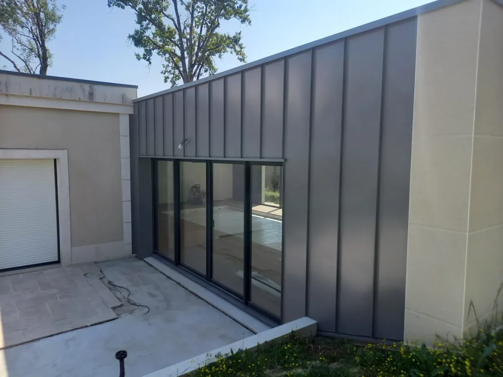 Réalisation d'ossature bois par Cyril Leclair, menuisier agenceur à Treize-Septiers